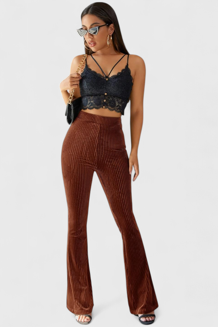 Velvet Flared Pants by Liset