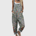 Comfortable Printed Overalls