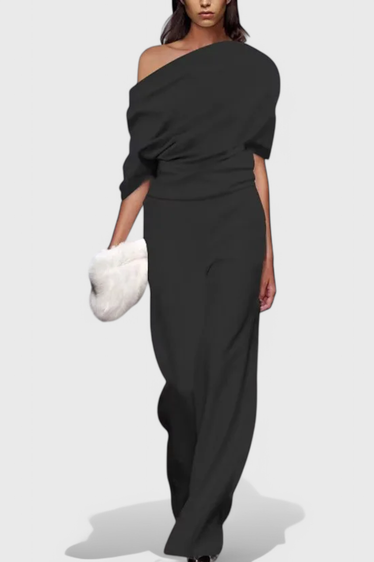 Agatha Wide-Leg Fluid Jumpsuit with a Flattering Silhouette