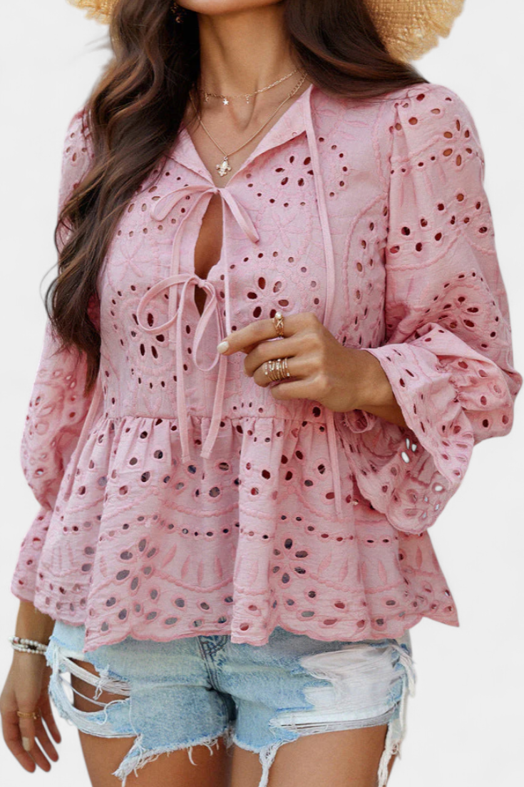 Loose-Fit Bohemian Lace Top by Kayden