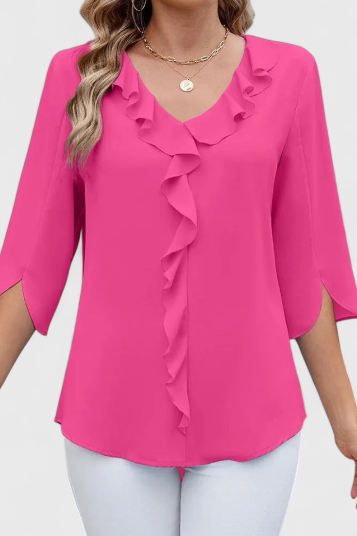 Annemiek Lightweight Flared Blouse in Soft Fabric